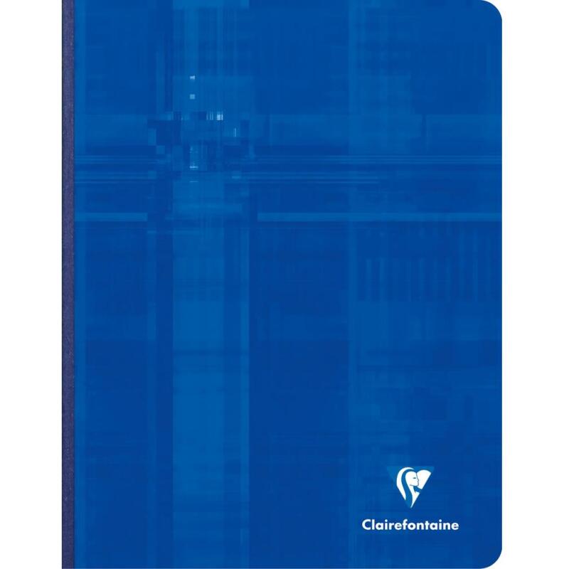 Cahier brochure dos toilé 17 x 22 cm 96 feuilles unies couleur aléatoire