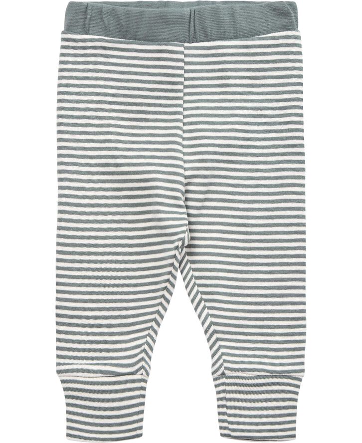 Magasin du Nord Collection Petit baby pants - Organic Balsam green / star white stripe