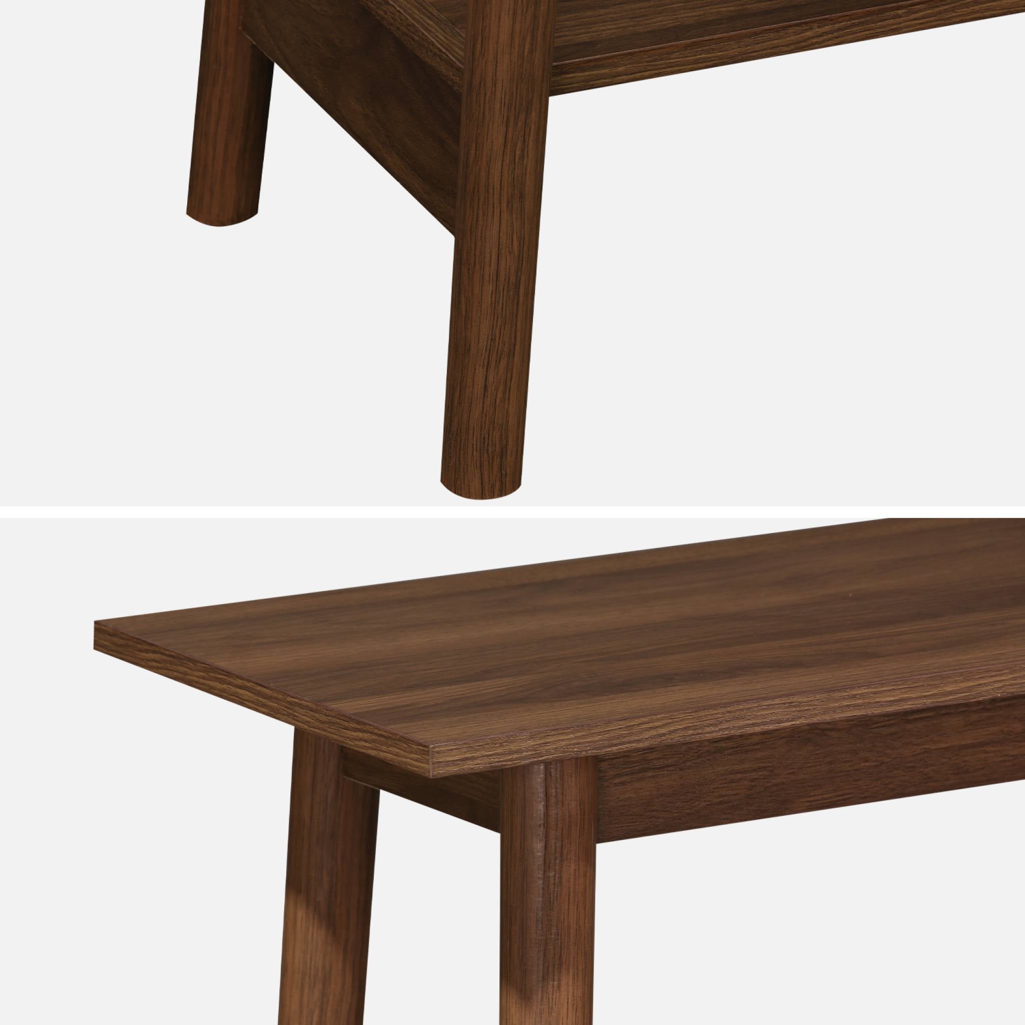 sweeek - Scandinavische sidetable met walnotenhoutdecor
