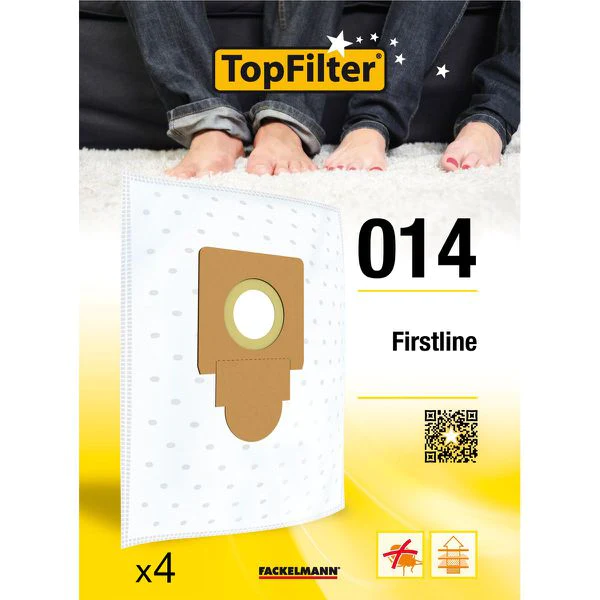 Lot de 4 sacs aspirateur pour Firstline Premium TopFilter