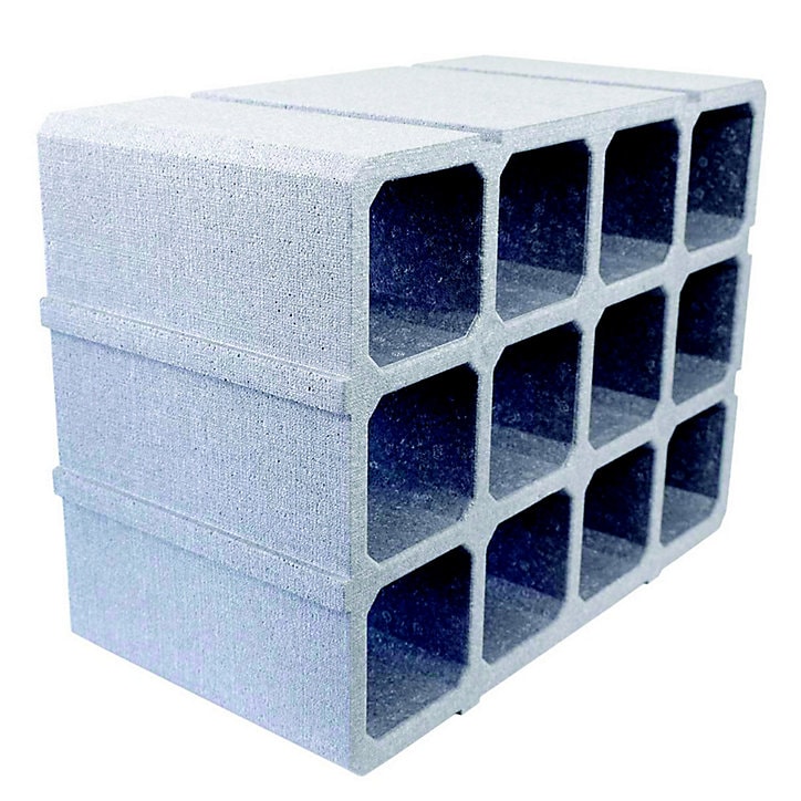 Casier à 12 bouteilles L. 44 cm x H. 33,5 cm, neops gris