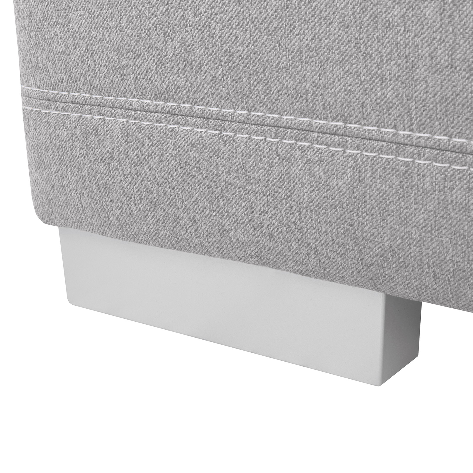 Ecksofa - grau - Webstoff - Liegefunktion und Staukasten