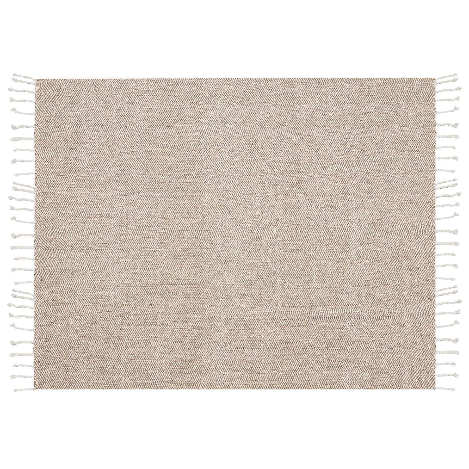 Beliani - TILMI - Plaid - Lichtbeige - 130 x 160 cm - Katoen