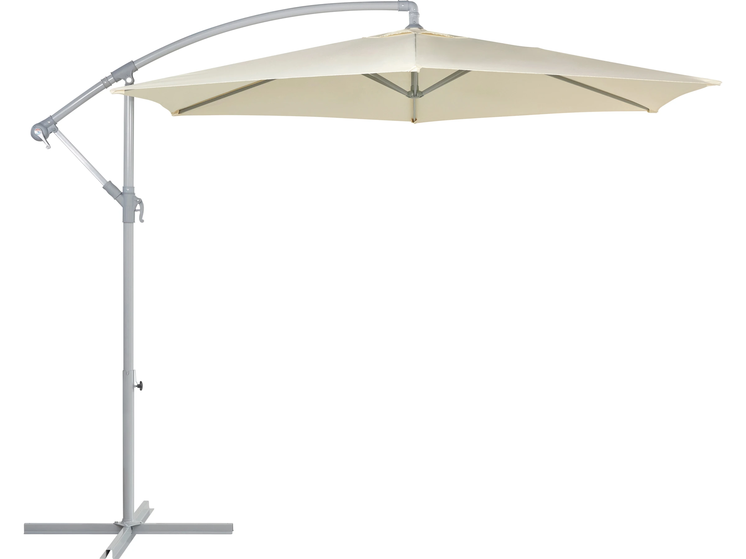 Ampelschirm Valdosta Ø 300 cm Beige mit Kurbel
