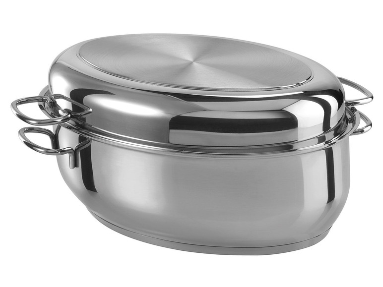 RVS braadpan ovaal 38 cm, 3 in 1