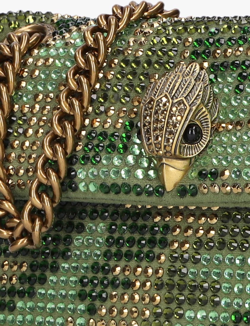 KURT GEIGER LONDON groene kurt geiger london schoudertas mini kensington eye
