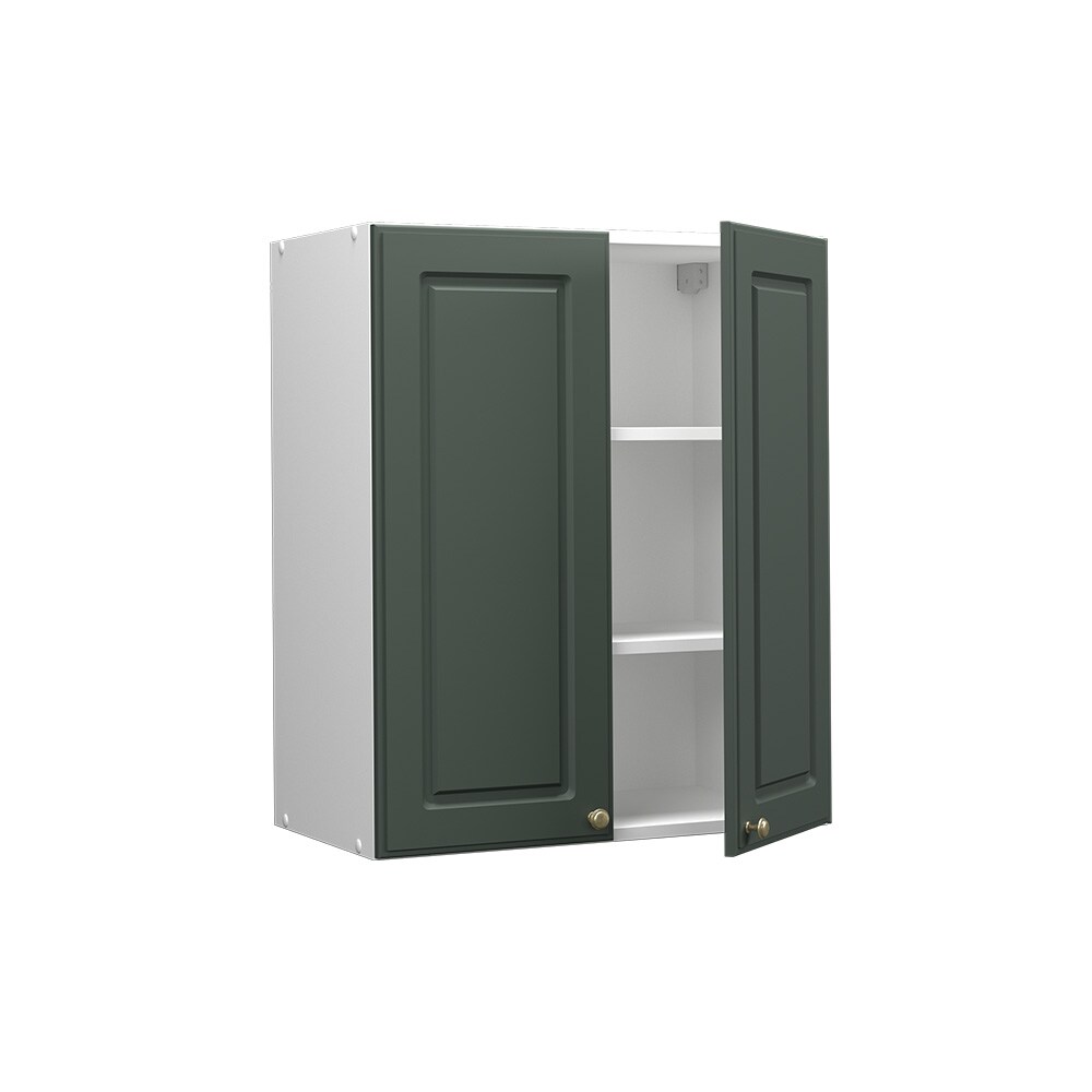 Vicco Hängeschrank Küchenschrank Küchenmöbel Fame-Line Weiß Grün-Gold Landhaus 60 cm Küche Einbauküche Hängeschrank Drehtür Einlegeboden Küchenzeile