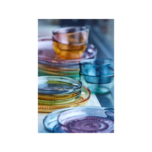 Bitz Kusintha Tallerken Glas, 25 cm, Blå