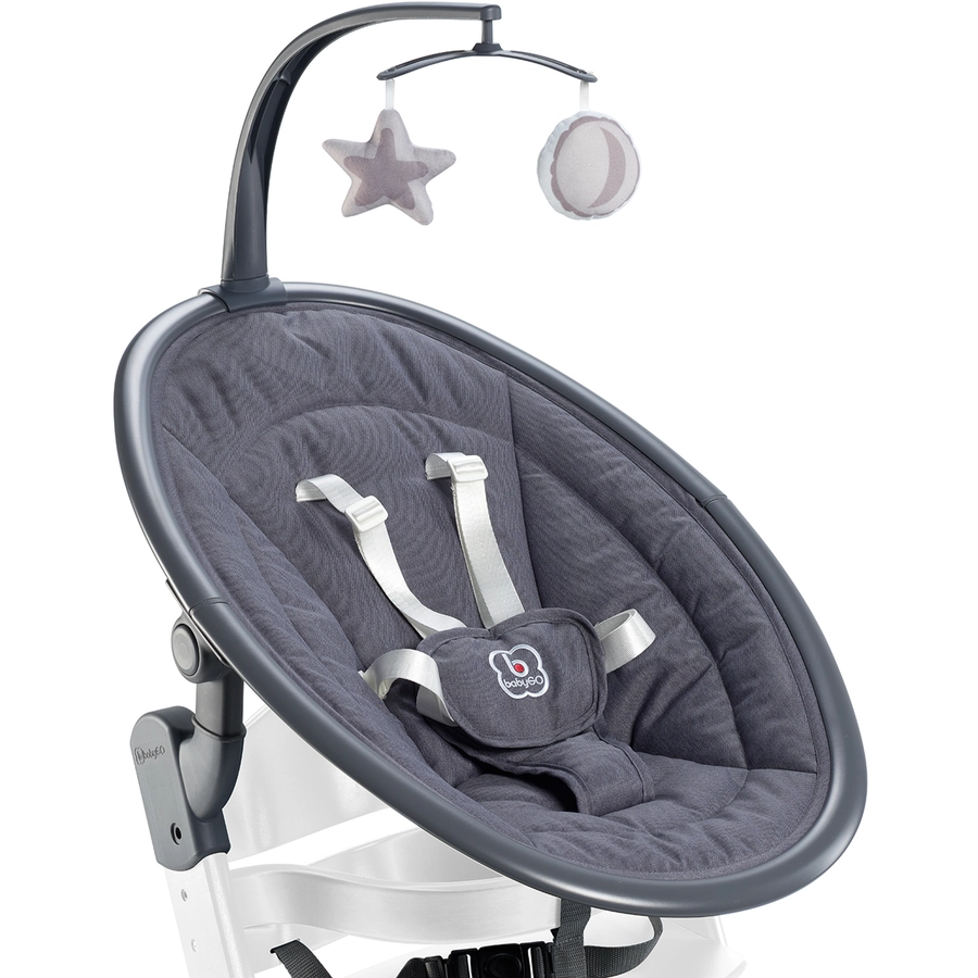 babyGO Hochhstuhl-Set Newborn Family White  Grey