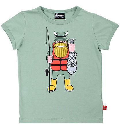 Danefæ T-Shirt - Danebasic - Herb Green Fisch deinen Freund