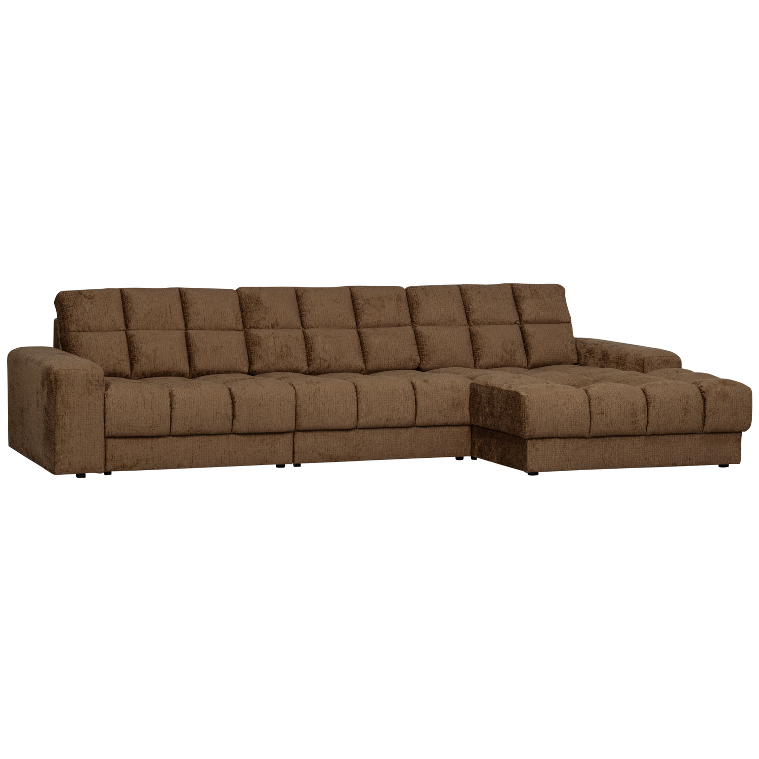 WOOOD Second Date Chaise Longue Rechts - Structure Velvet - Brass