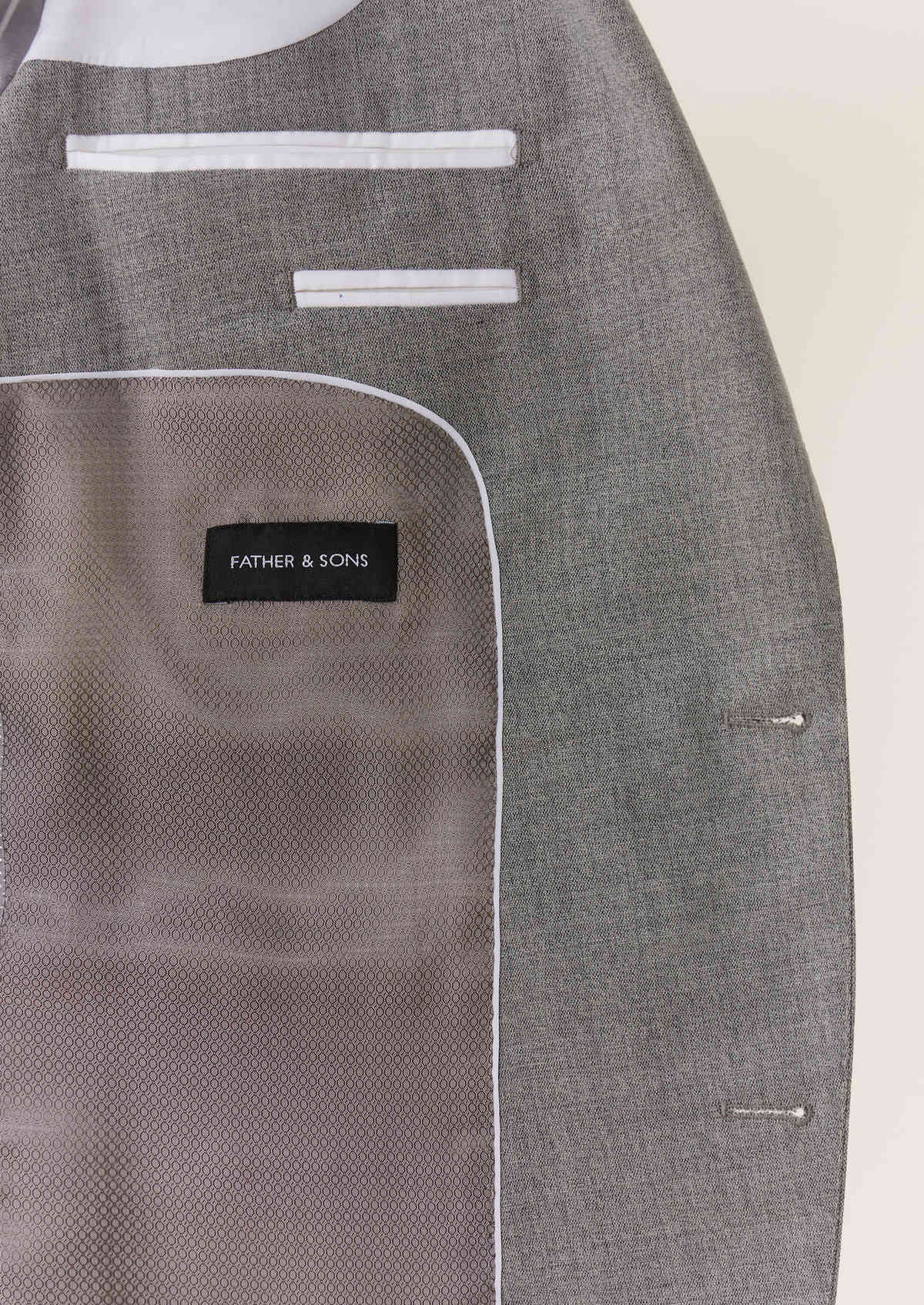 Costume 2 pièces Regular en laine unie gris clair