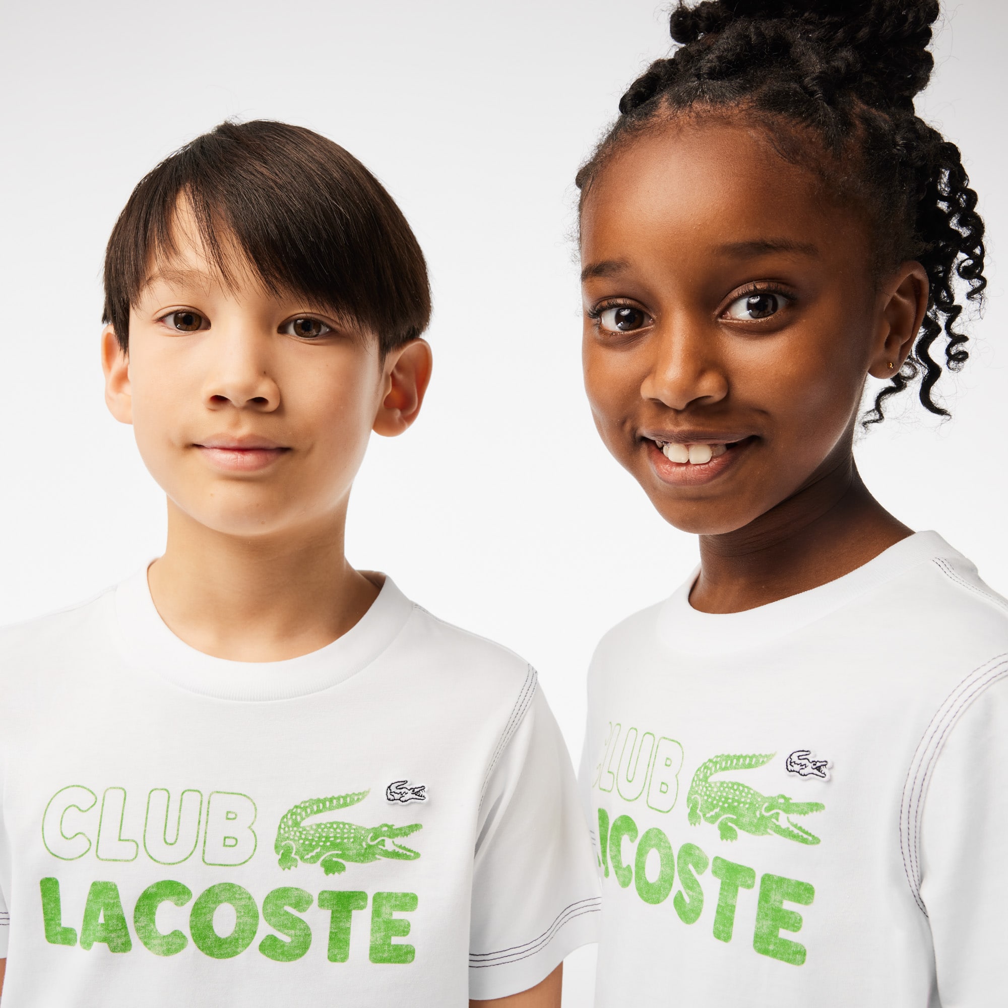 T-shirt enfant avec imprimé et marquage en coton biologique T-Shirts & Chemises - Blanc - Lacoste - Enfant