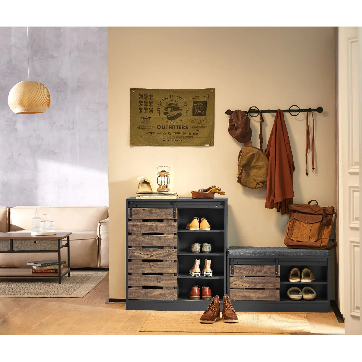 SoBuy FSR120-HG Banc à chaussures