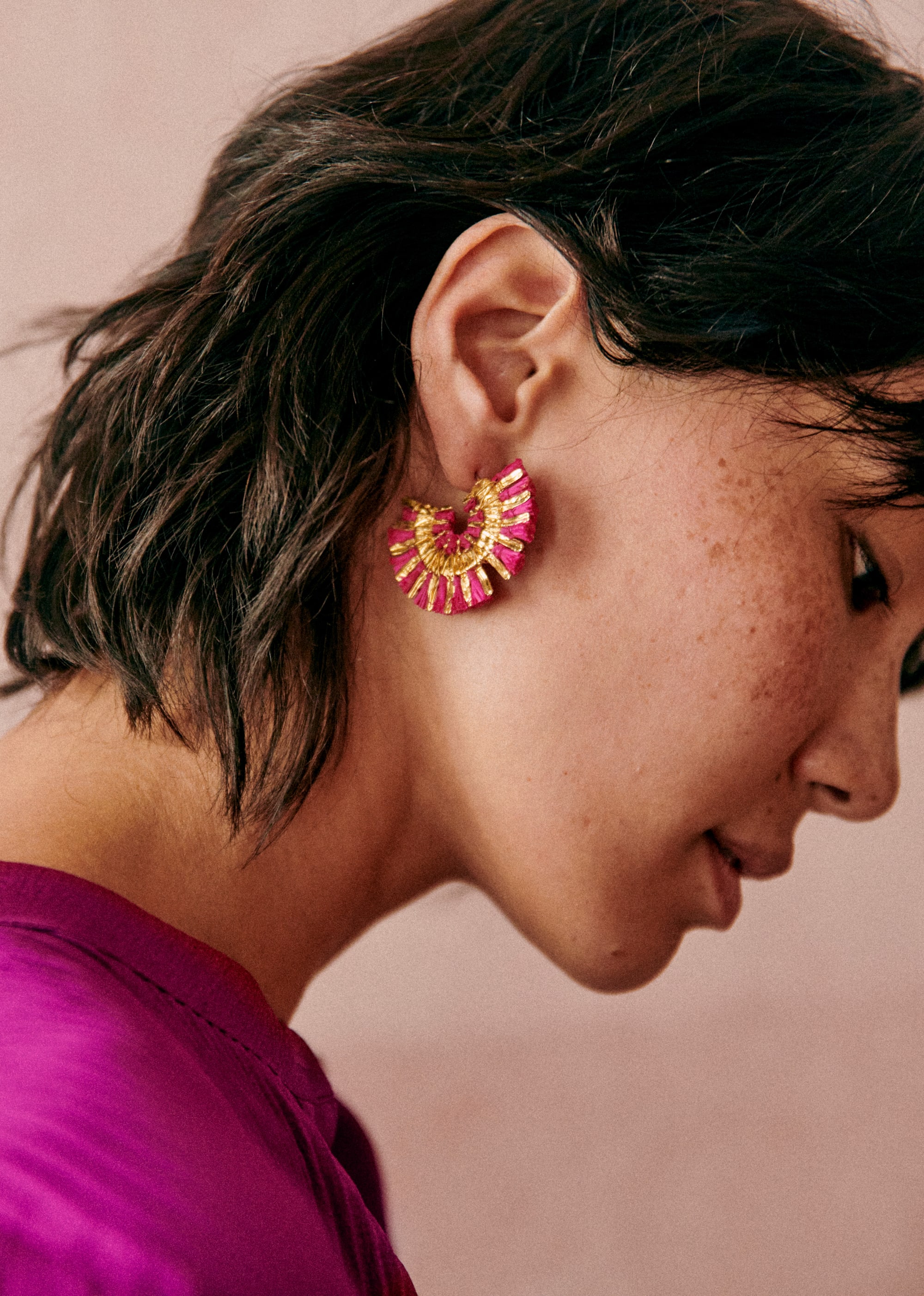 Anneaux Mathis - Fuchsia - E-SHOP/BIJOUX Boucles d'Oreilles 5905790