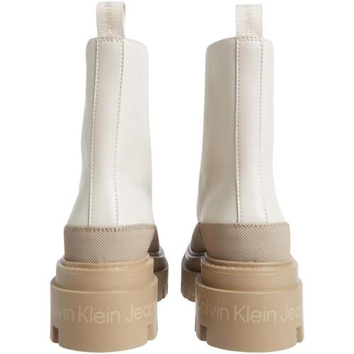 Calvin Klein Jeans - FLATFORM LACE UP BOOT LTH Beige