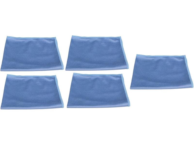 Edi Baur Fensterreinigungstuch Crystal 5 Stück, Blau Fenstertücher Set aus Mikrofaser