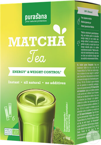 Purasana Matcha Tea Energy and Weight Control Sachets 6x2g