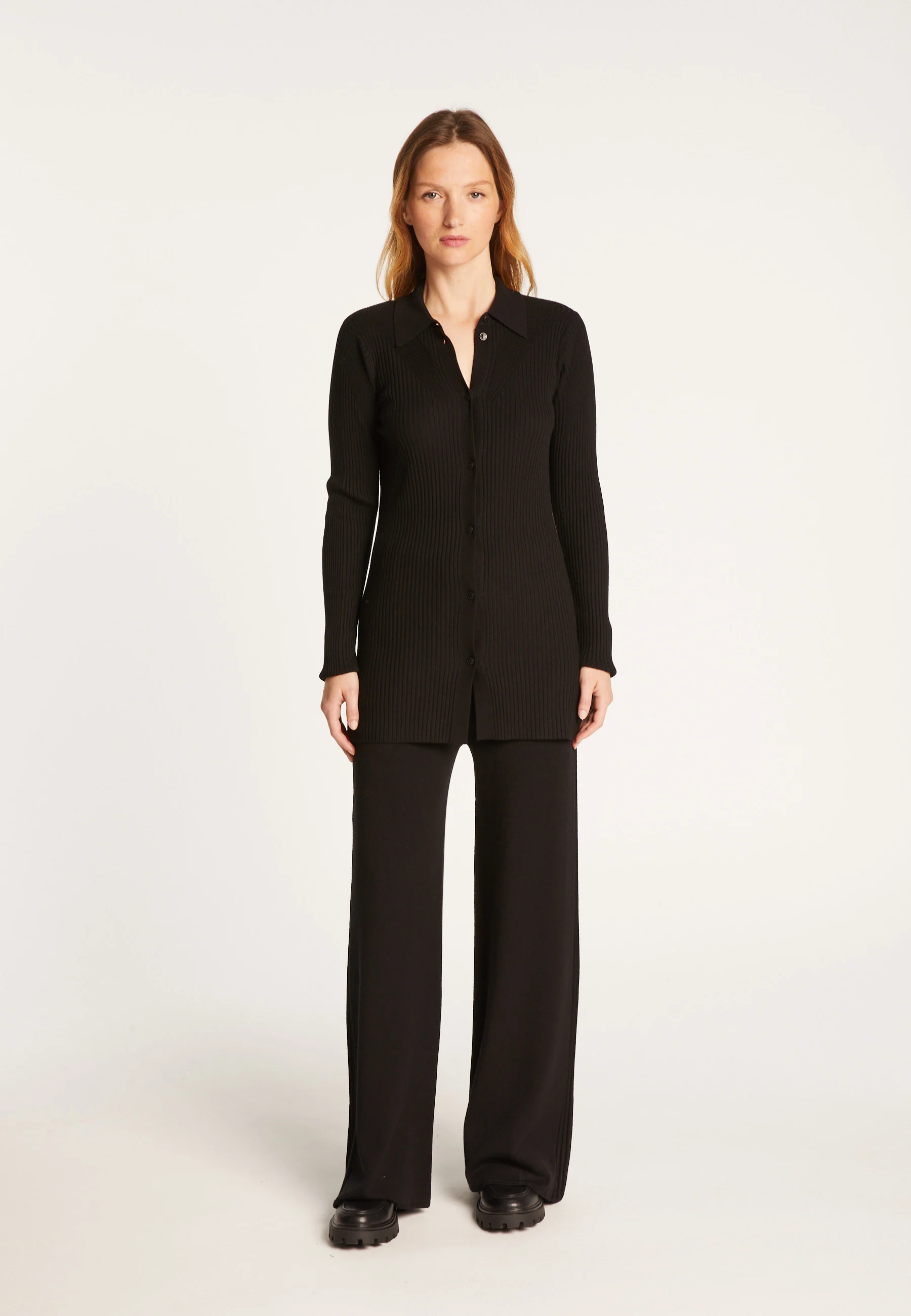 REDAAH24 - Chemise en laine mélangée | Noir