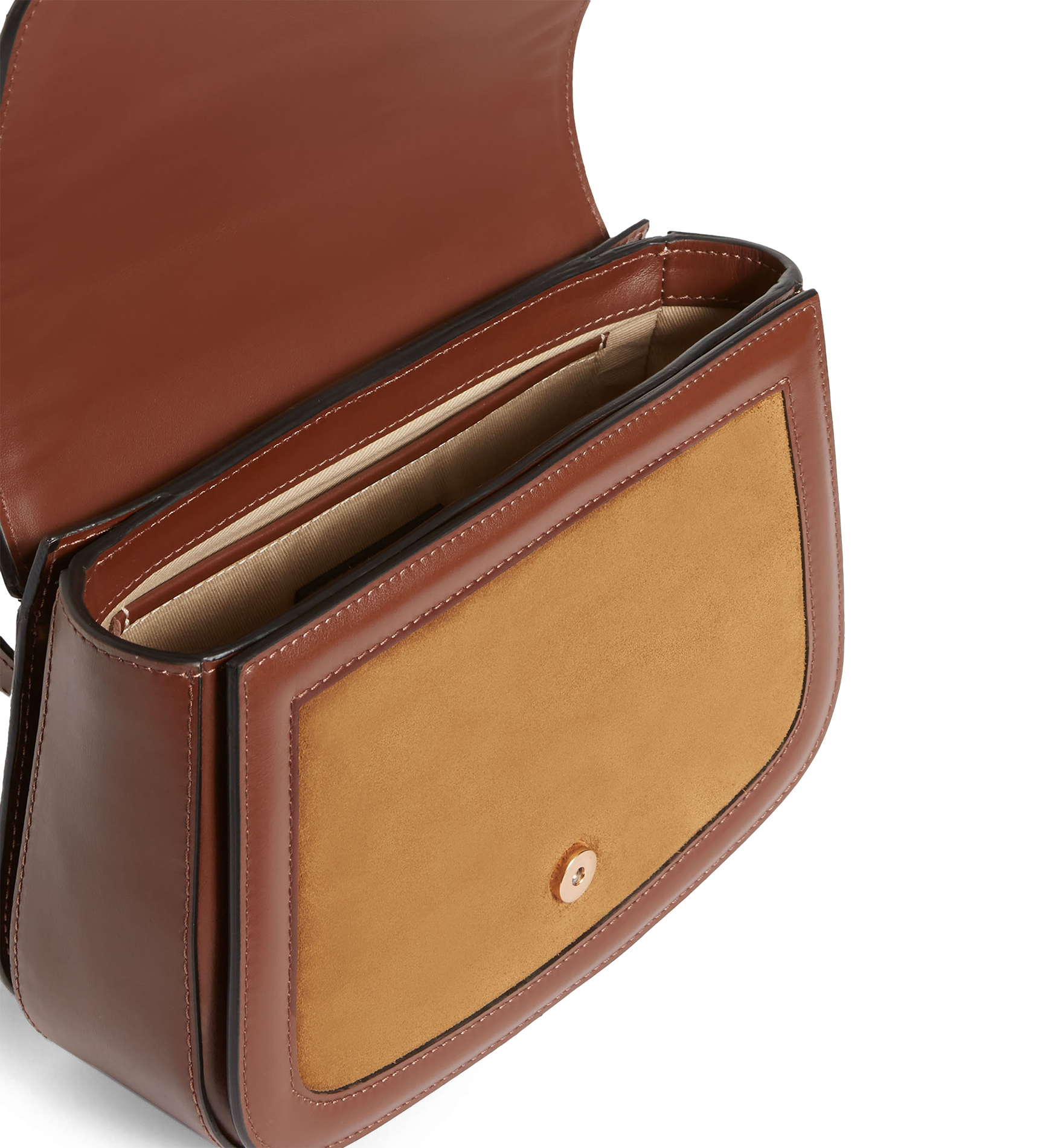 Sac bandoulière en cuir | Marron