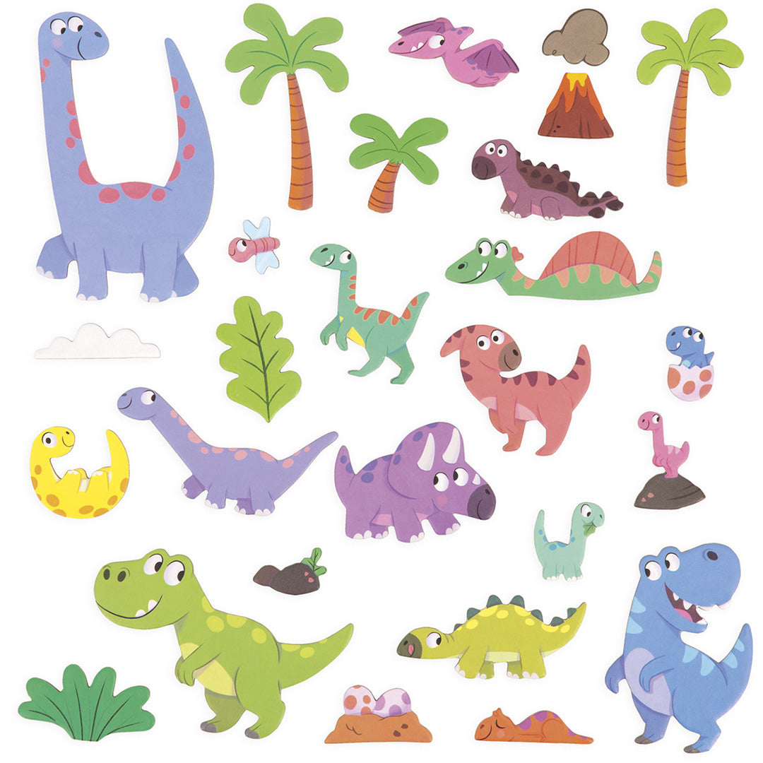 Janod magneetboek magnéti'stories - dinosaurus
