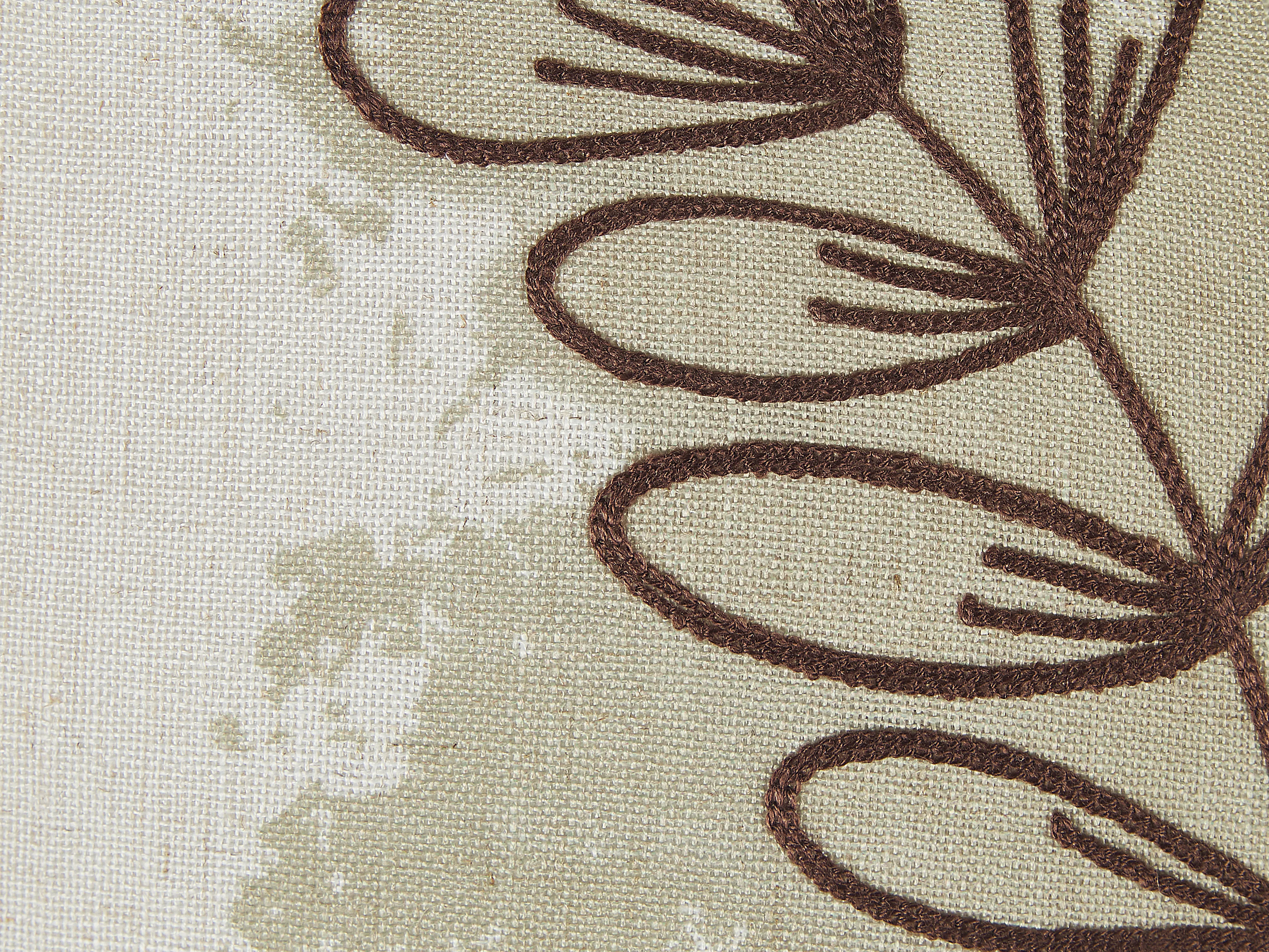Set van 2 sierkussens CALENDULA 45 x 45 cm Wit bladpatroon