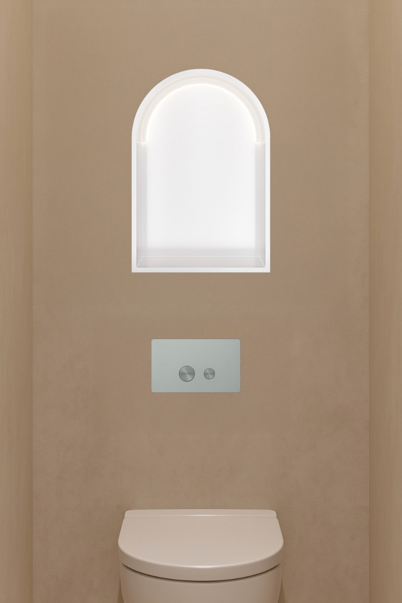 Hotbath &More inbouwnis met verlichting toogmodel 30x45x10cm wit mat