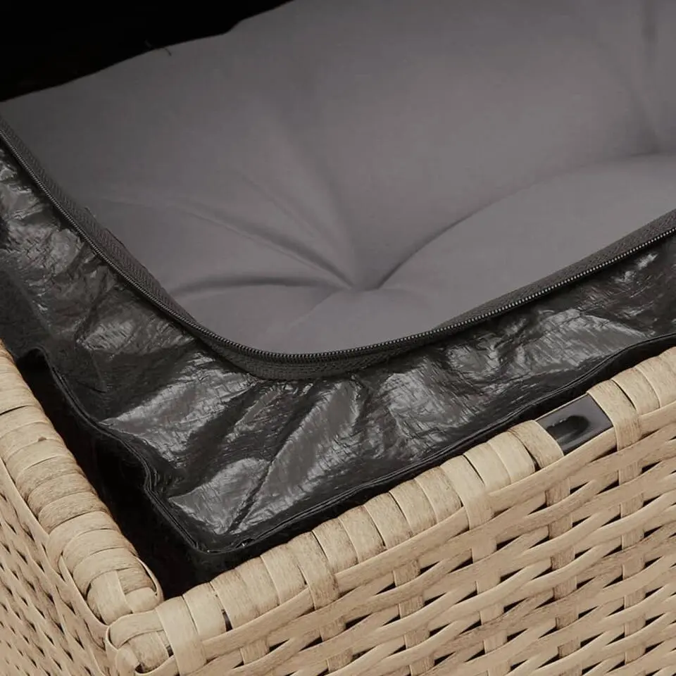 vidaXL - Tuinbank - Beige - Poly rattan