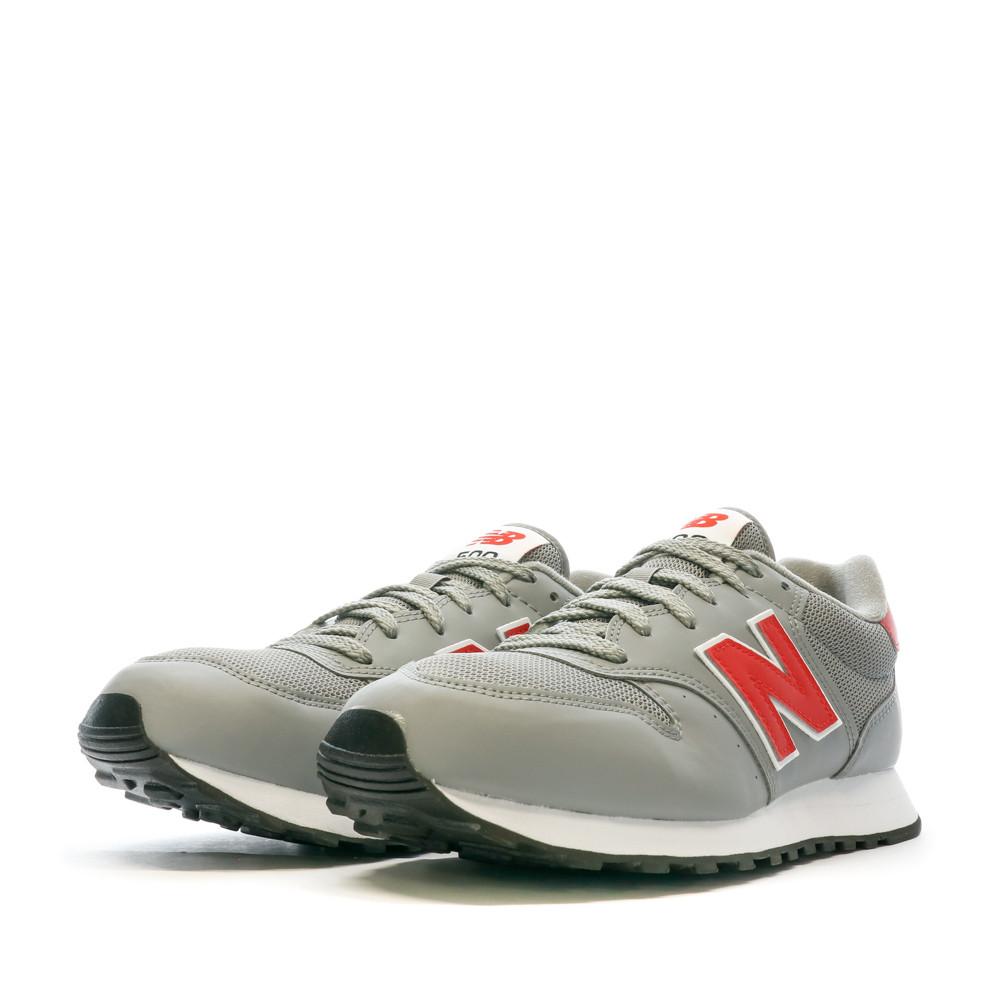 New Balance Baskets Grises/Rouge Homme New Balance 500