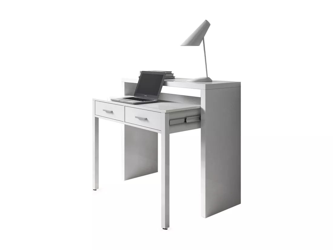Bureau console extensible 2 tiroirs Consola - L100 cm