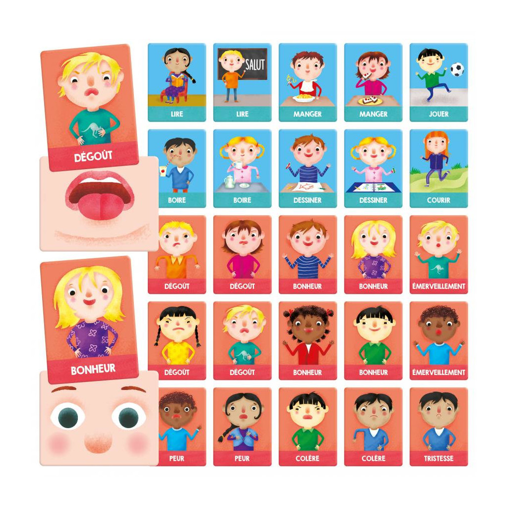 Flashcards Emotions et Actions Montessori