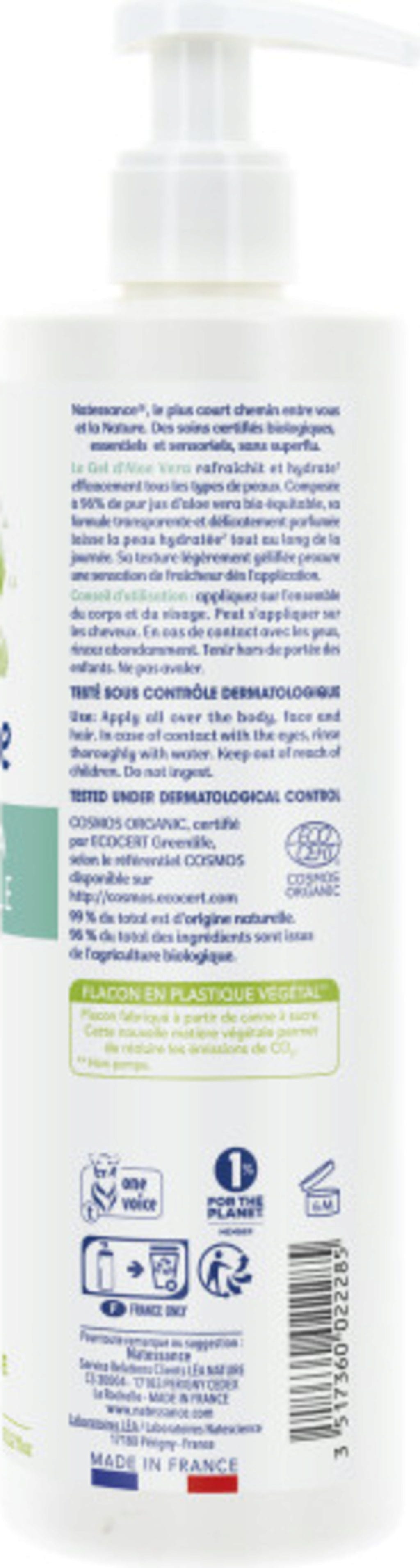 Natessance  Aloe Vera-Gel, 400 ml