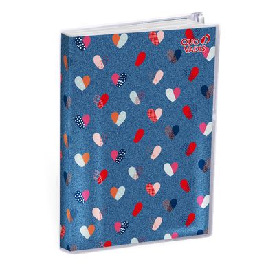 Agenda My Agenda Affaires avec poche zip - 1 semaine sur 2 pages - 10 x 15 cm - coeur - Quo Vadis