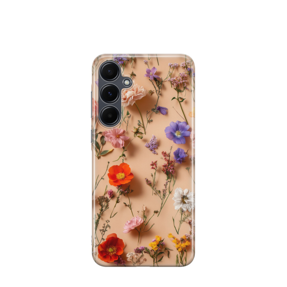 Samsung Galaxy A55 Gummi Hülle Blumenzauber - Versch. Farben