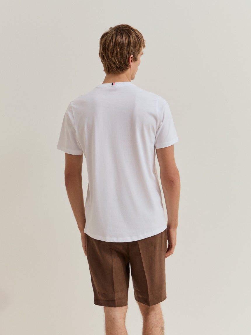 T-shirt básica de algodão