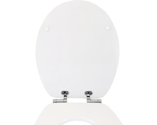 form&style toiletzitting Edge metallic zilver MDF met soft-close mechanisme