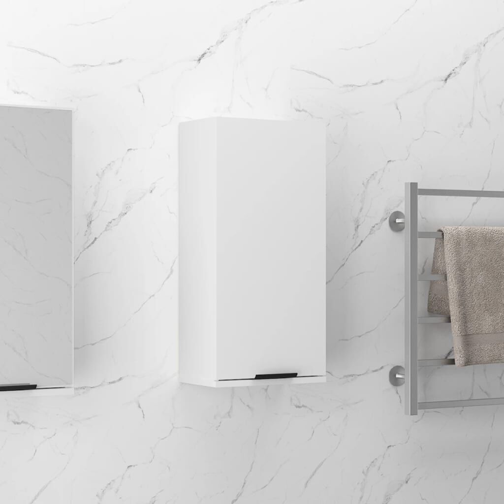 vidaXL Badkamerkast aan de muur, wit 32x20x67 cm