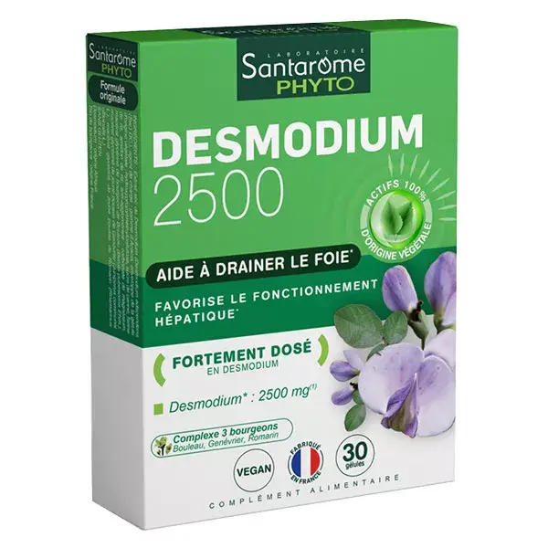 Santarome Phyto - Desmodium 2500 - Desintoxicante Hepático - 30 cápsulas