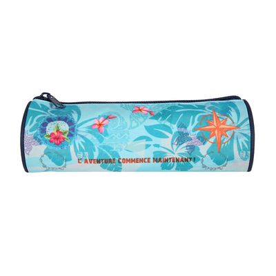 Trousse ronde Koh Lanta - 1 compartiment - turquoise - Bagtrotter