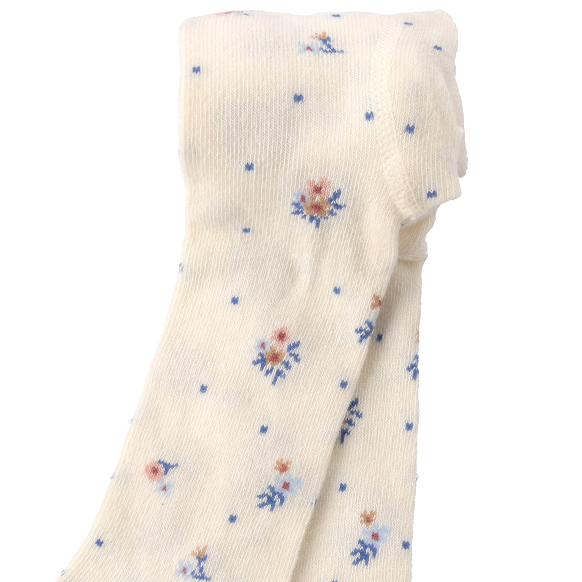 Topomini Pure Collection Baby Strumpfhose mit Blumen-Motiv creme