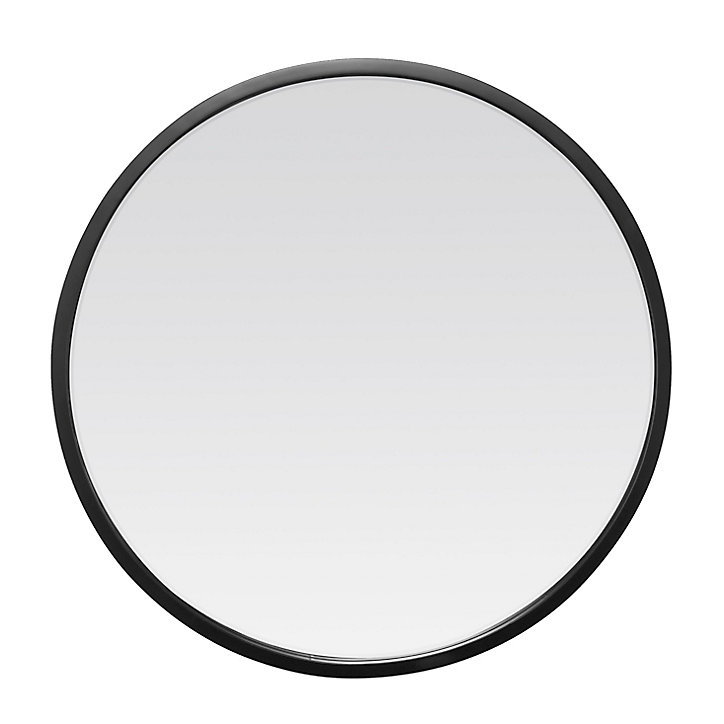 Miroir rond intemporel métal rond noir Ø60cm