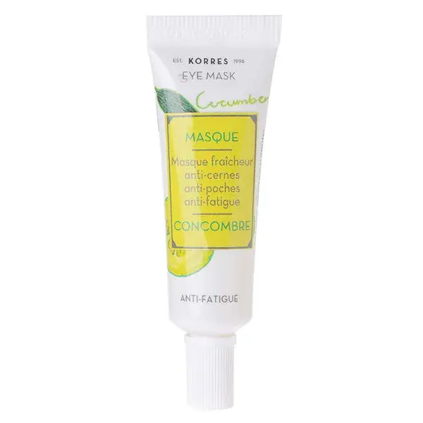 Máscara Refrescante para Olhos Korres Beauty Shots com Pepino - Antiolheiras, Antiinchaço e Antifadiga - 8ml