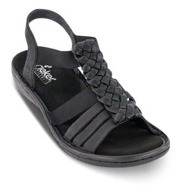 Rieker Damesandal Sort 60809-00