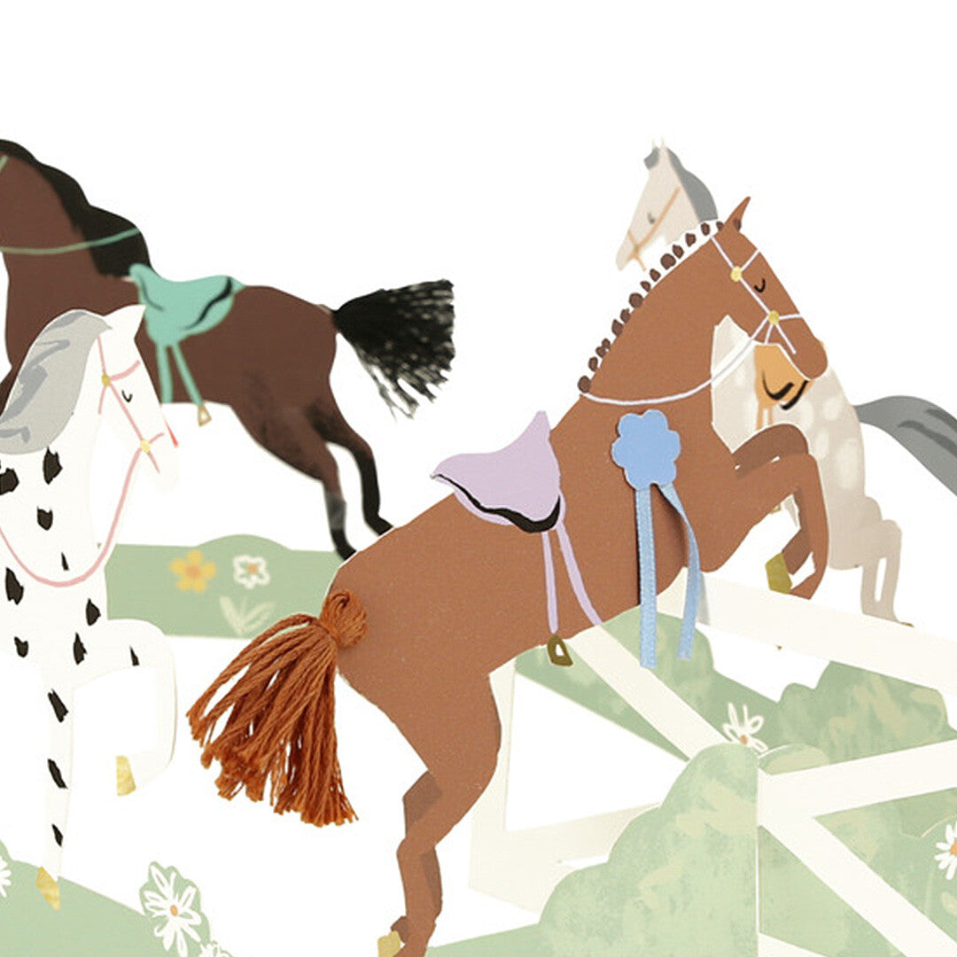 Meri meri verjaardagskaart paarden