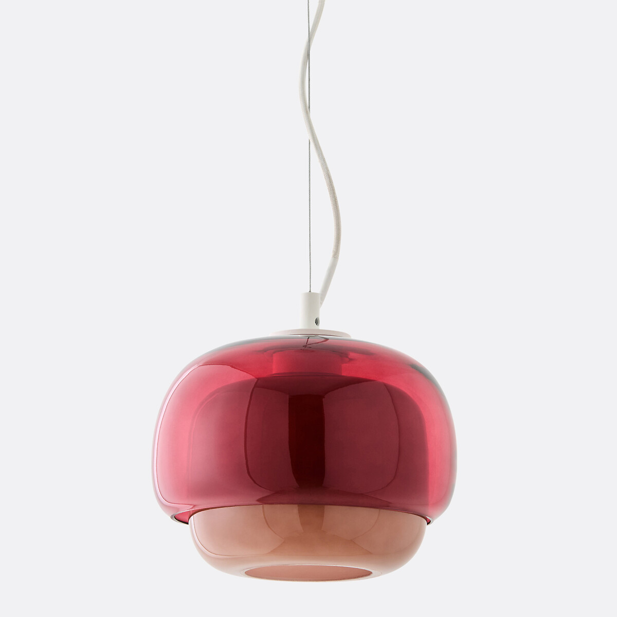LA REDOUTE INTERIEURS<br>Luminária pendente em vidro colorido, Ø21,5 cm, Kinoko