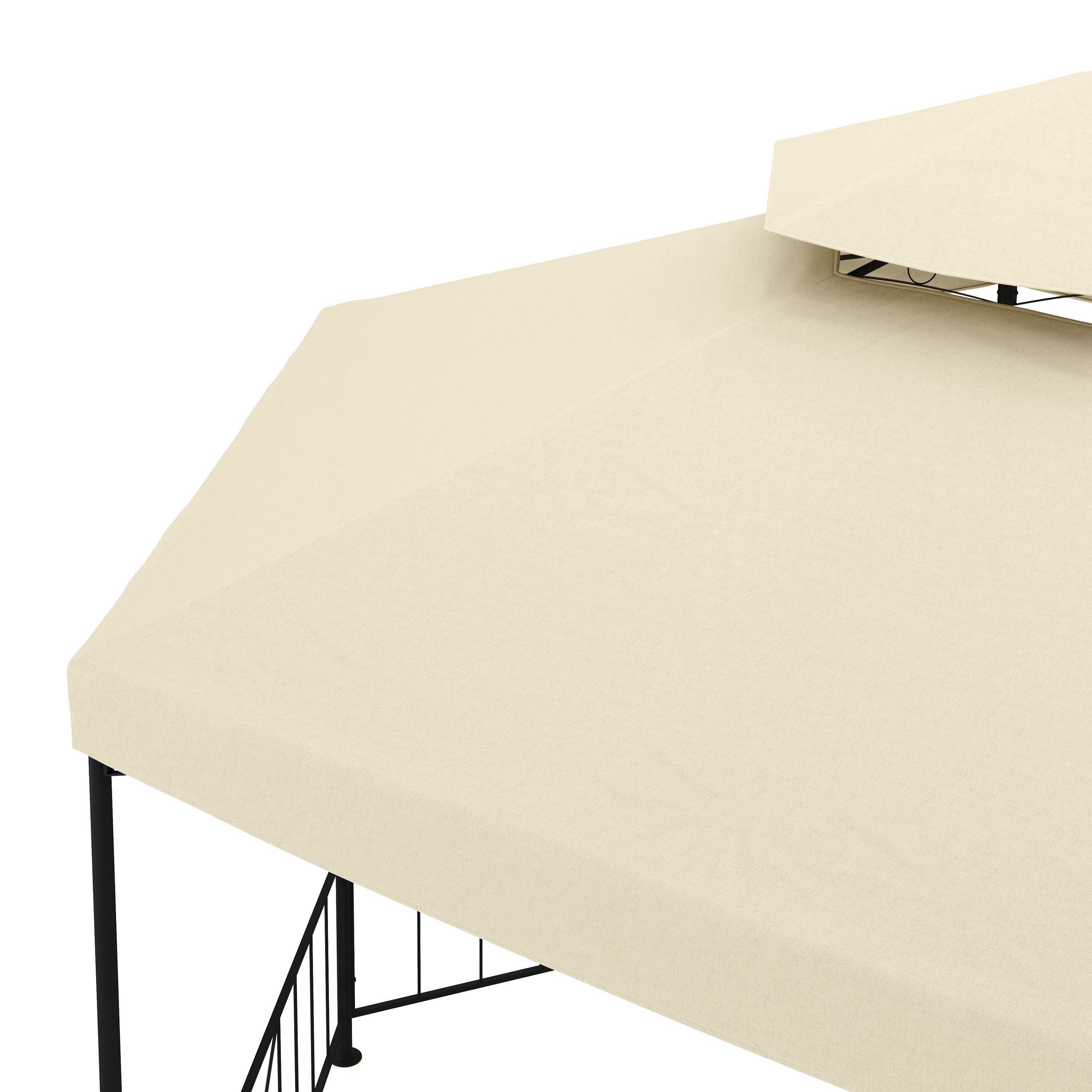 Gazebo ROSARIA 6-eckig 4 m beige