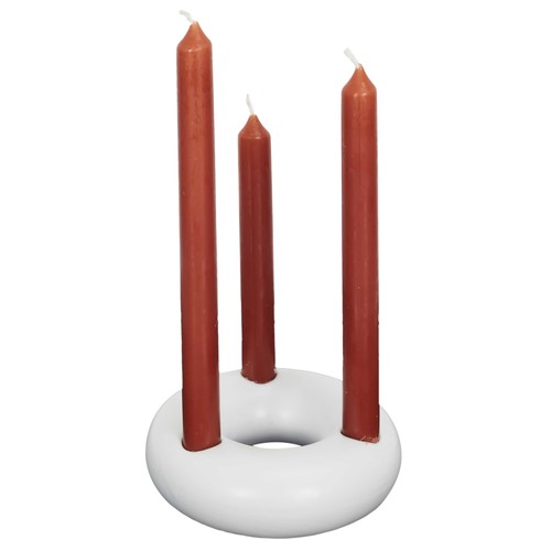 The home deco factory - SUPPORT 3 BOUGIES - Blanc