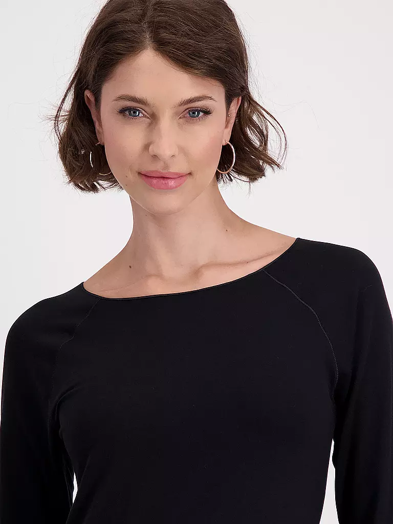 MONARI Langarmshirt schwarz