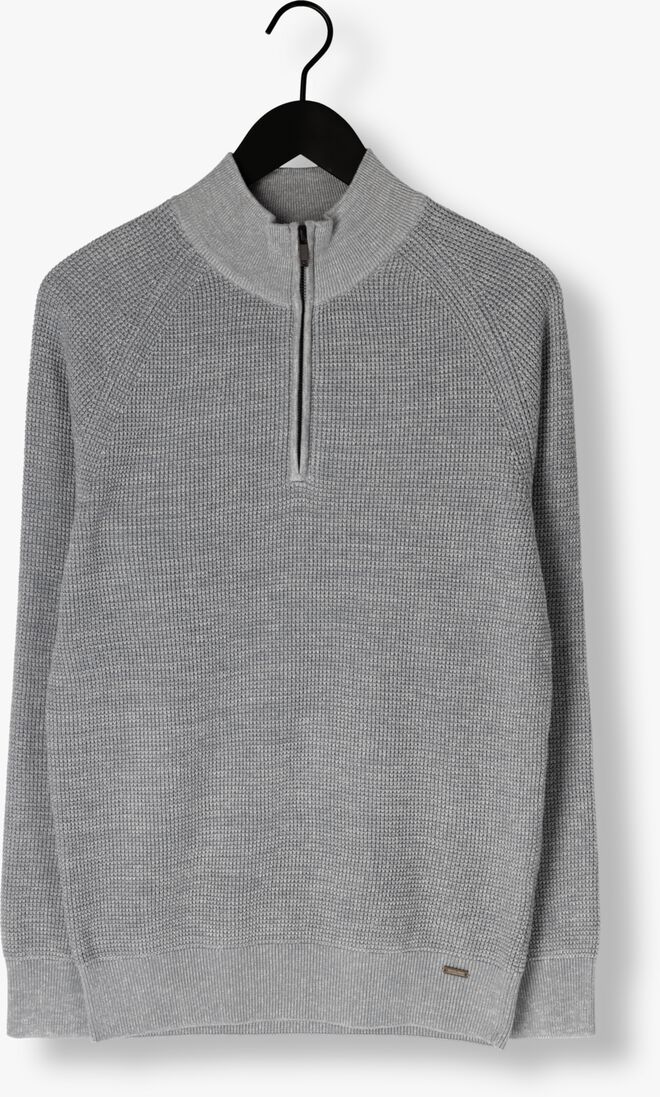 grijze gentiluomo trui turtle zip