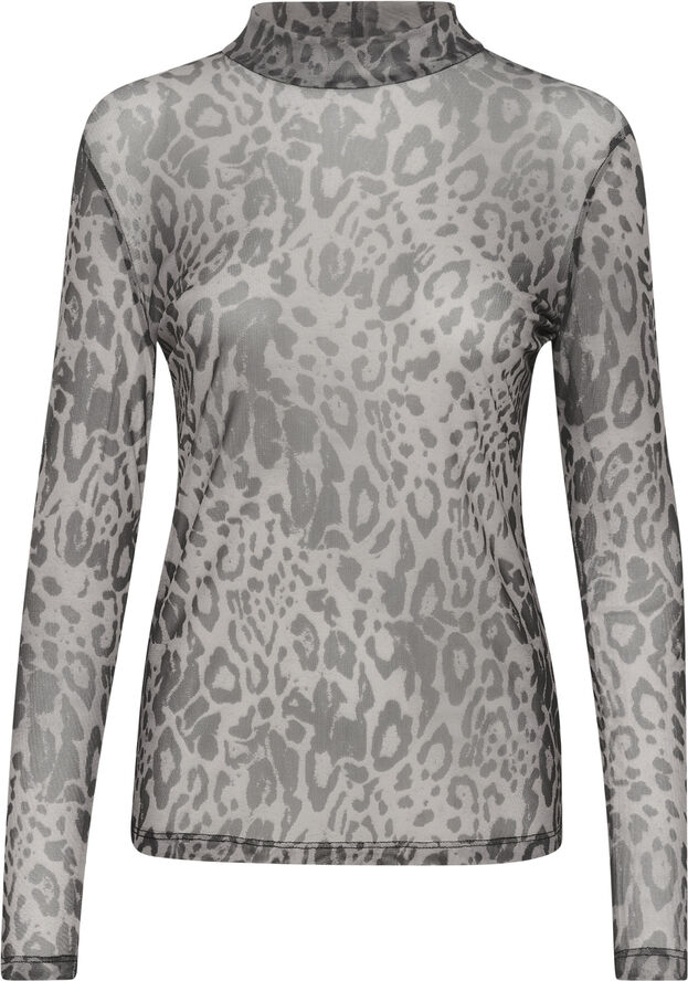 Kaffe KAjohanne LS T-Shirt Major brown/black leopard